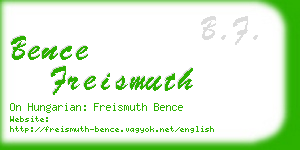 bence freismuth business card